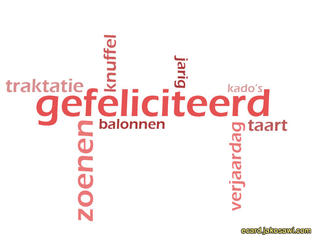 gefeliciteerd text