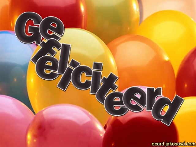 gefeliciteerd ballontext