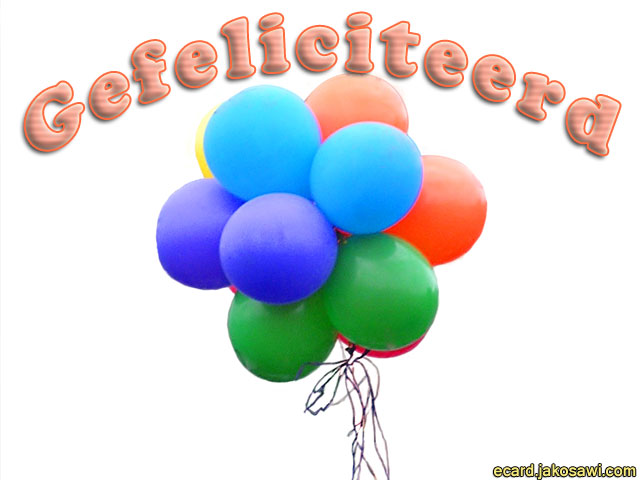 gefeliciteerd textballon