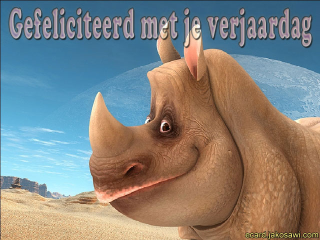 gefeliciteerd verjaardag rhino 1201