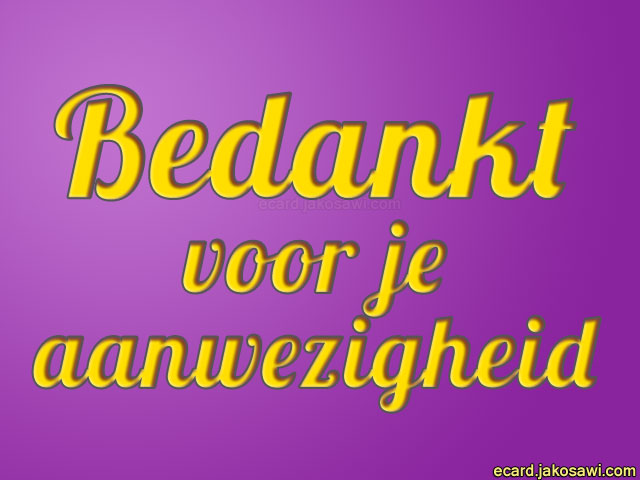 bedankt aanwezig 1401