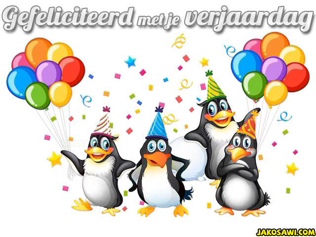 gefeliciteerd pinguin 2501