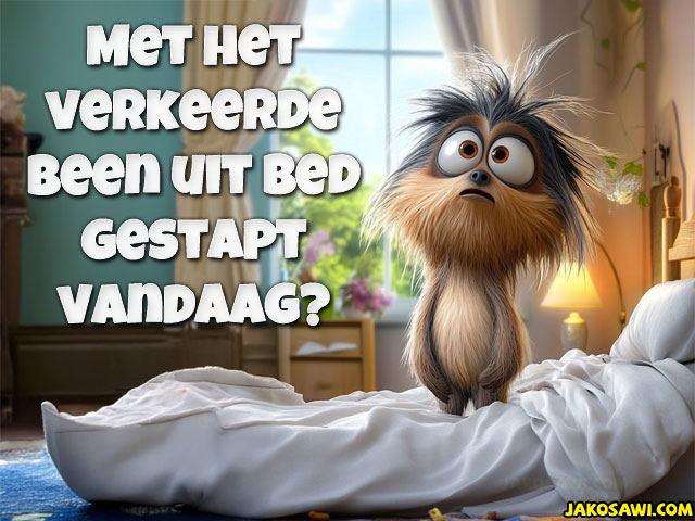 verkeerde been uit bed 2401