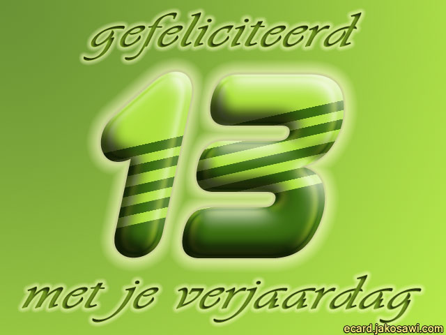 13 jaar groen