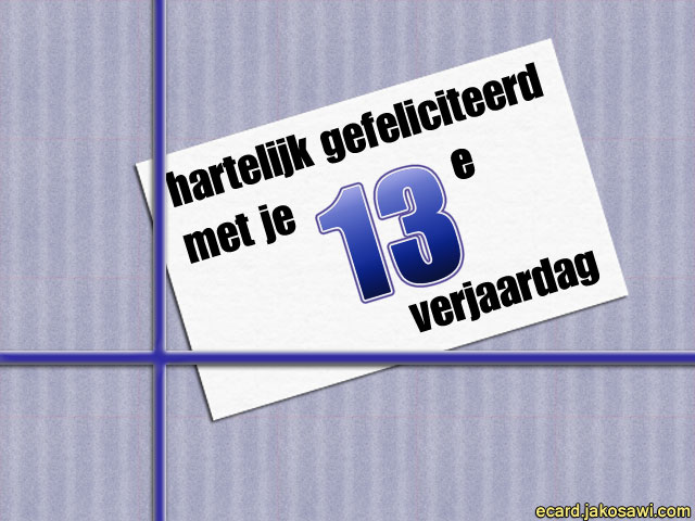 13 jaar kado
