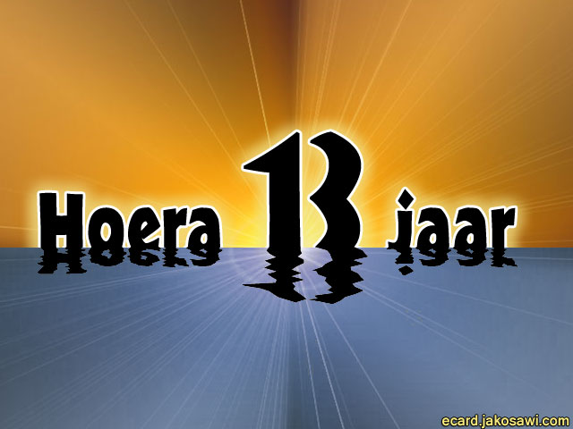13 jaar sunset