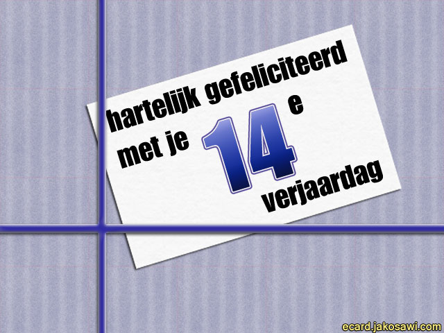14 jaar kado