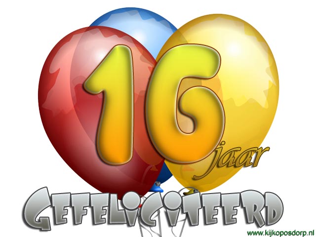 16 jaar ballon