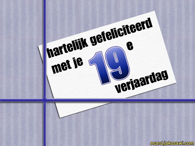 19 jaar kado