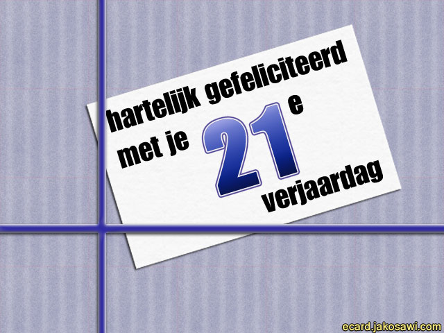 21 jaar kado