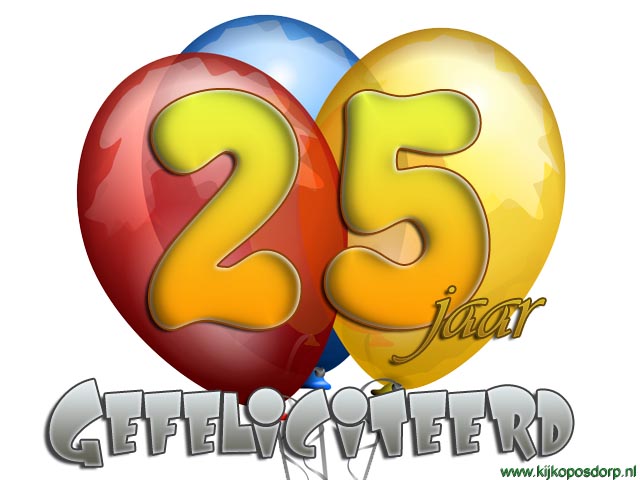 25 jaar ballon