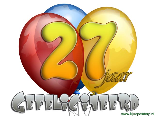 27 jaar ballon