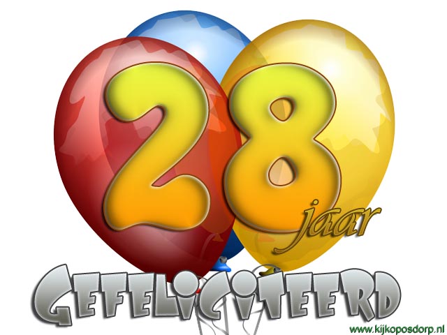28 jaar ballon
