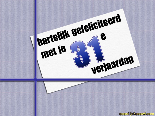 31 jaar kado