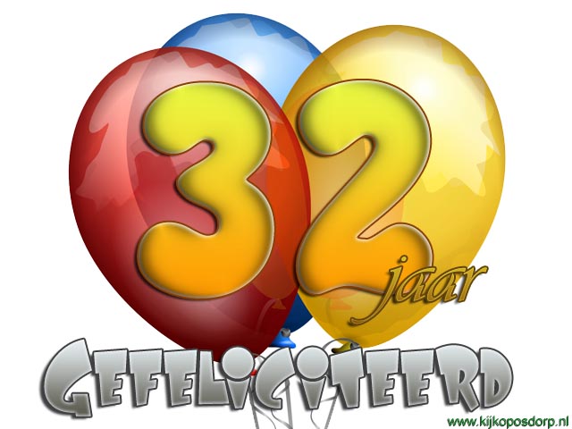 32 jaar ballon