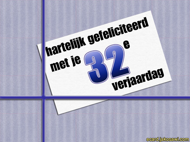 32 jaar kado