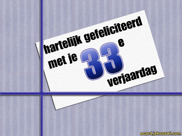 33 jaar kado