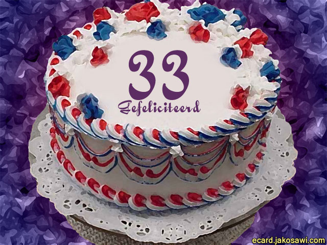 33 jaar taart