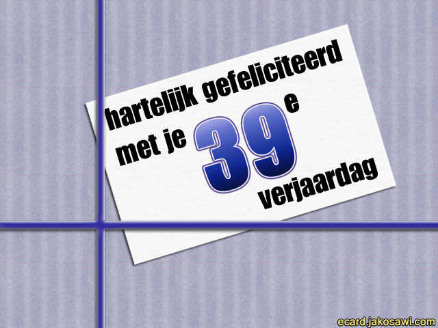 39 jaar kado