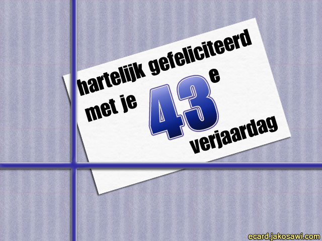 43 jaar kado