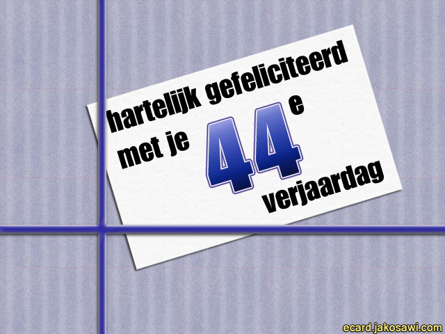 44 jaar kado
