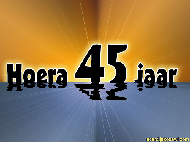 45 jaar sunset