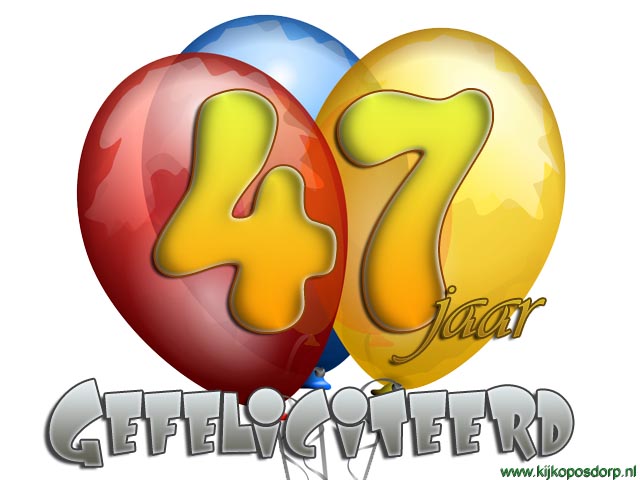 47 jaar ballon