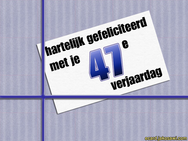 47 jaar kado
