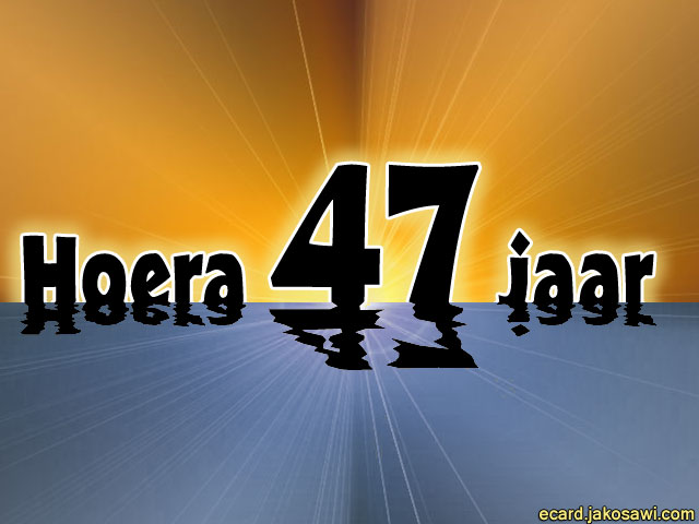 47 jaar sunset
