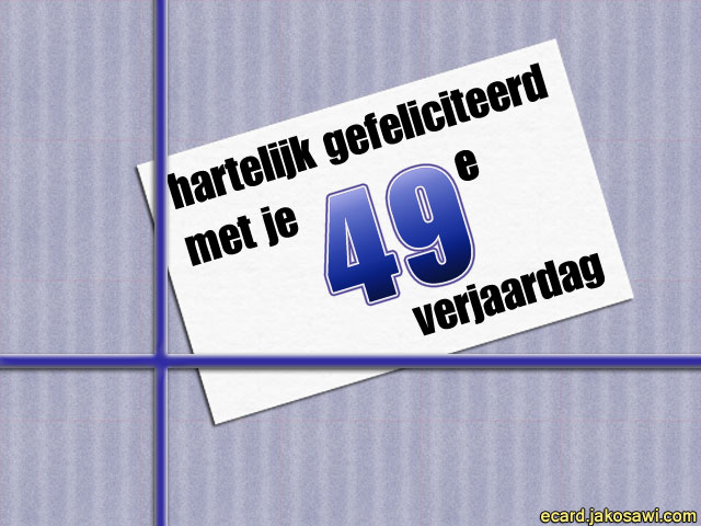 49 jaar kado