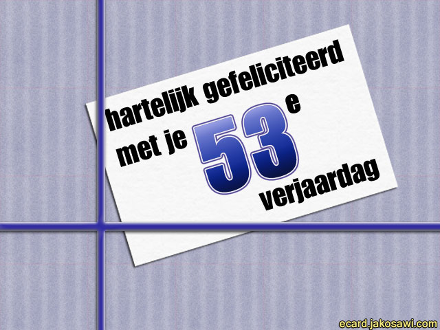 53 jaar kado