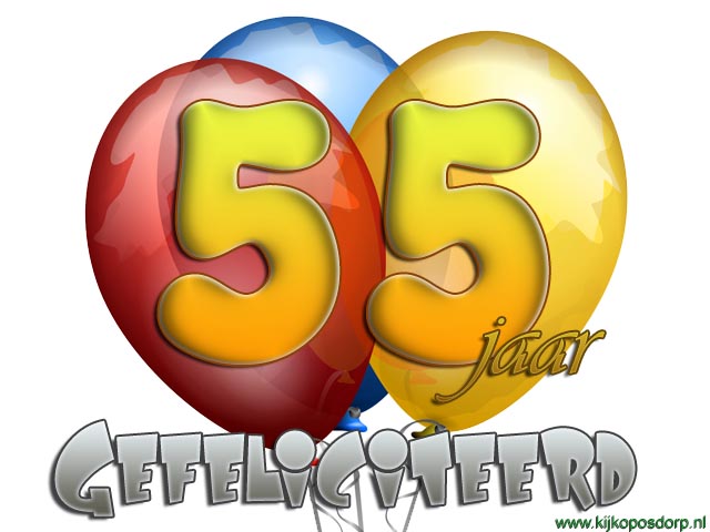 55 jaar ballon