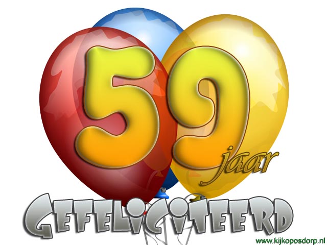 59 jaar ballon