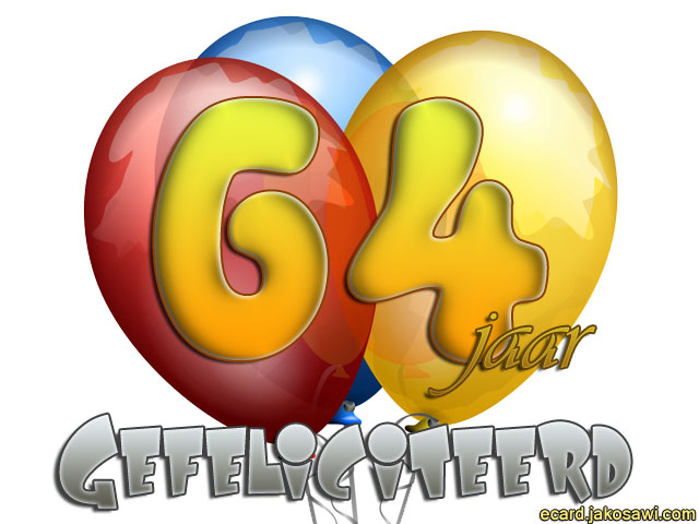 64 jaar ballon