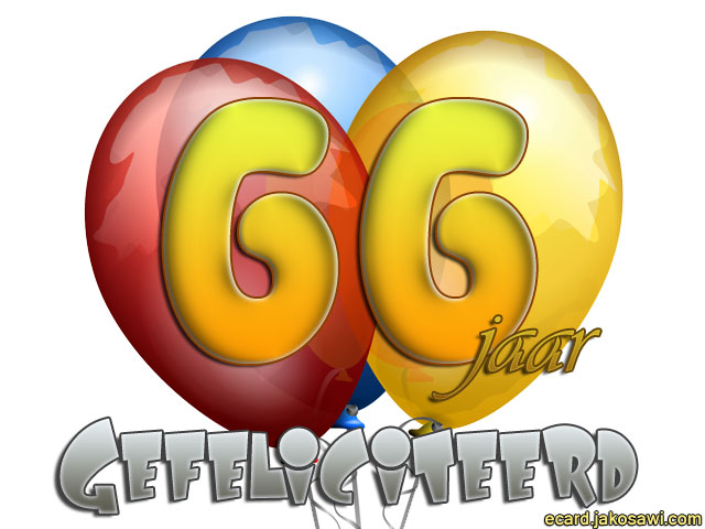 66 jaar ballon