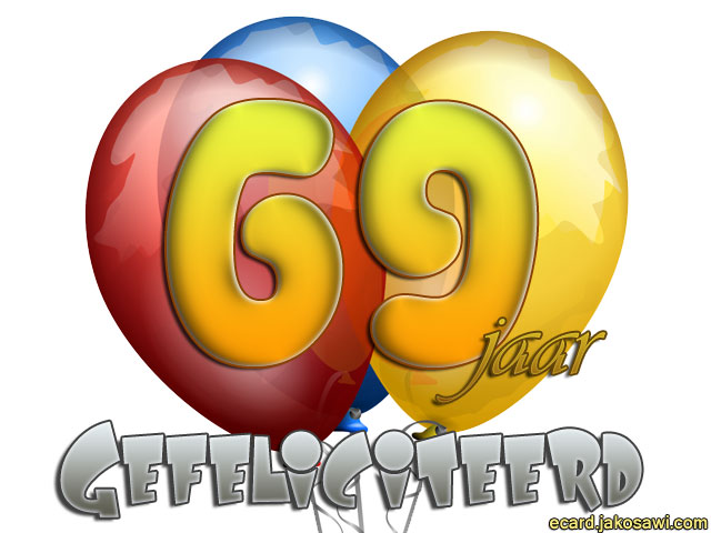 69 jaar ballon