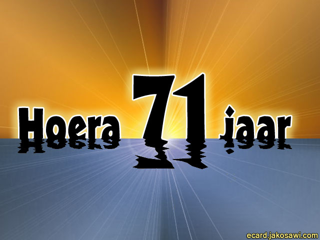 71 jaar sunset