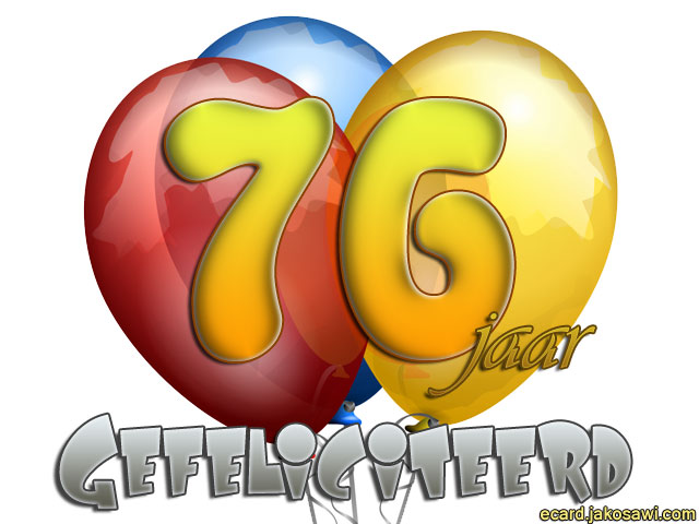 76 jaar ballon