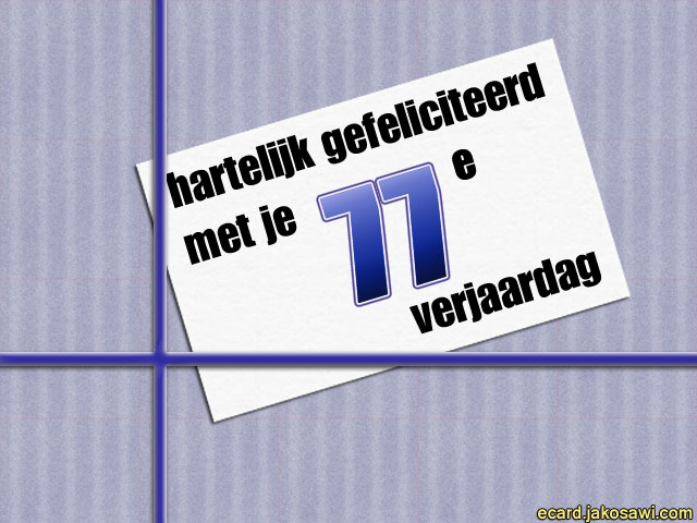 77 jaar kado
