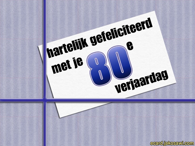 80 jaar kado