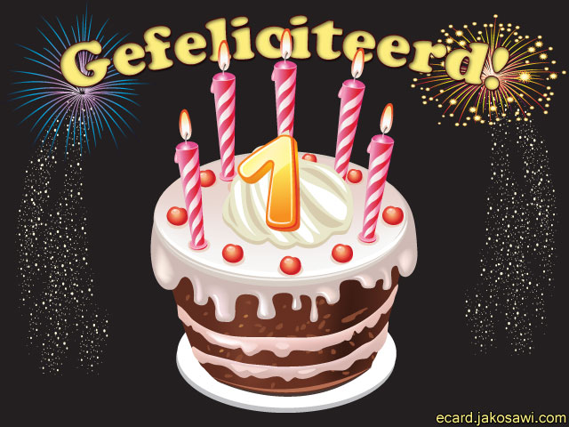 01 jaar taart kaarsjes