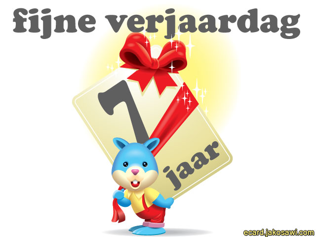 07 jaar kado kaart