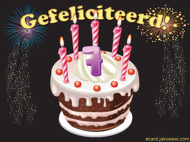 07 jaar taart kaarsjes