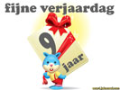 09 jaar kado kaart