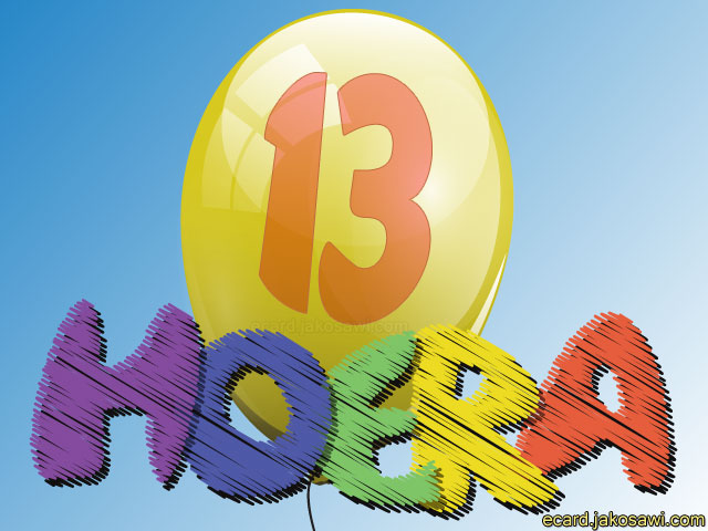 13 jaar hoera 1401