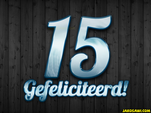 15 jaar plank blauw