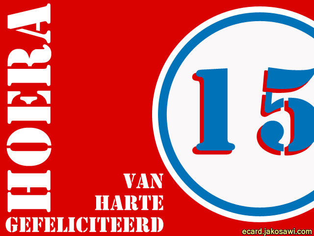 15 jaar roodwit