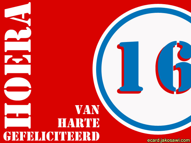 16 jaar roodwit