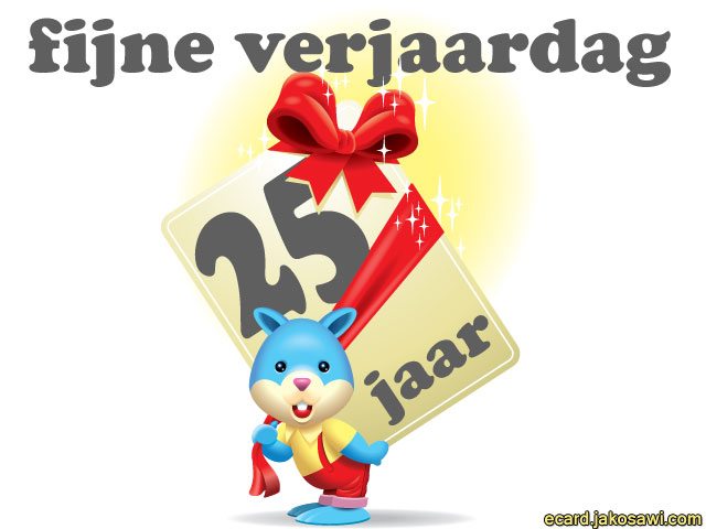 25 jaar kado kaart