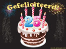 25 jaar taart kaarsjes